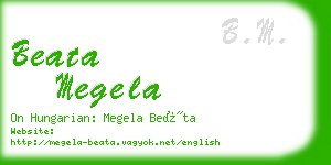 beata megela business card